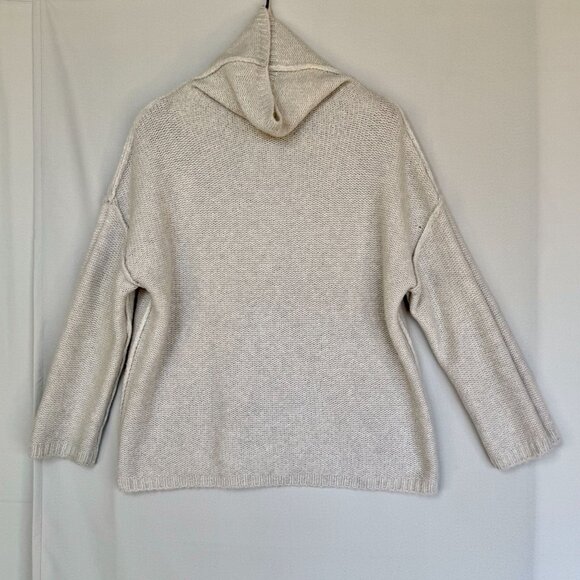 Kristensen Du Nord Cashmere Merino Wool Blend Gray Funnel Neck Sweater Size S - Picture 11 of 16